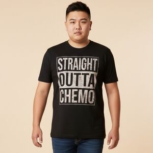 Port Company T-Shirt Black Straight Outta Chemo 2XL